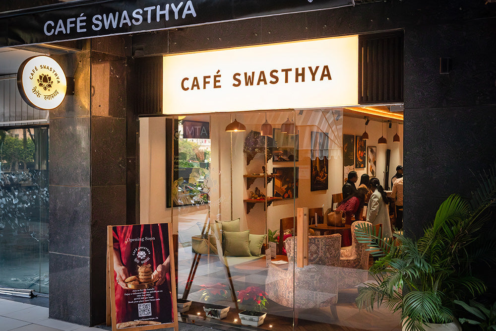 Café Swasthya carries the essence of India ( Bharat ) in its design and sustainability is at the heart of it.