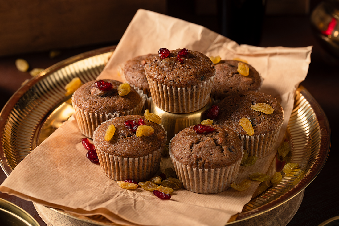 Café Swasthya's Delicious Rum Plum Muffins Offer a Perfect Blend of Sweetness and Richness in Every Mouthful!